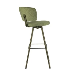 Perfecta Adagio Tabouret de bar moderne pivotant en tissu et pieds métal* Tabouret De Bar (assise +/- 80 Cm)