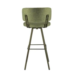 Perfecta Adagio Tabouret de bar moderne pivotant en tissu et pieds métal* Tabouret De Bar (assise +/- 80 Cm)