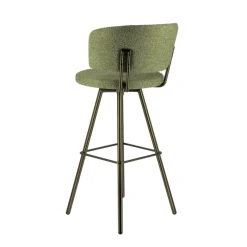 Perfecta Adagio Tabouret de bar moderne pivotant en tissu et pieds métal* Tabouret De Bar (assise +/- 80 Cm)