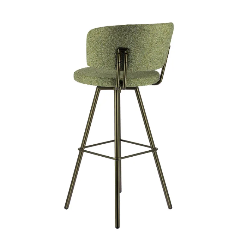 Perfecta Adagio Tabouret de bar moderne pivotant en tissu et pieds métal* Tabouret De Bar (assise +/- 80 Cm)