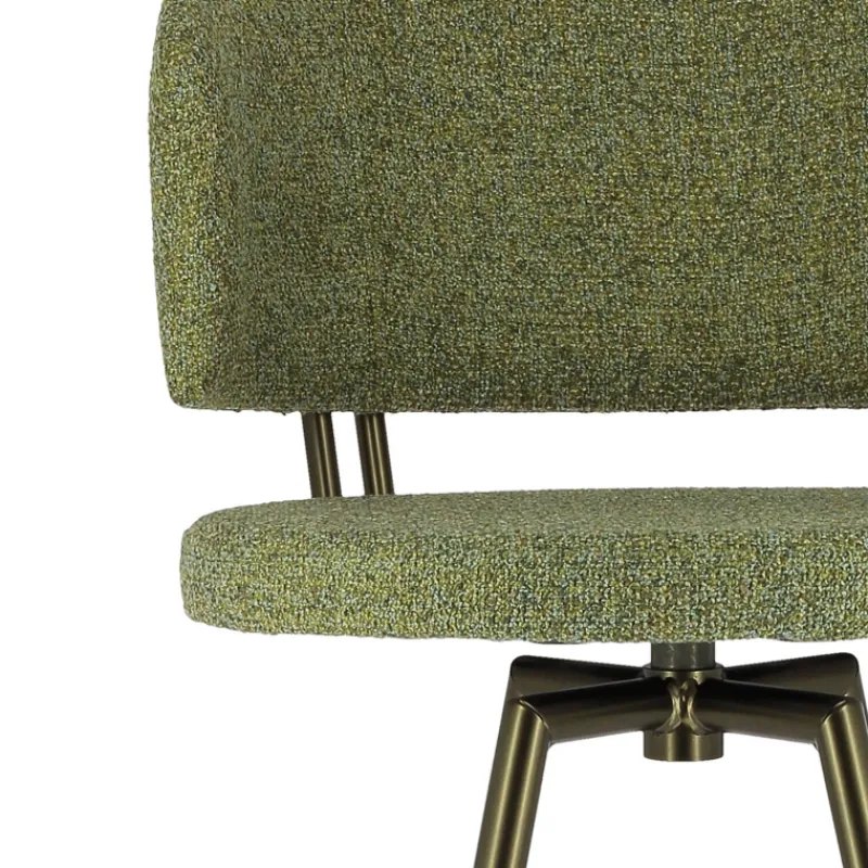 Perfecta Adagio Tabouret de bar moderne pivotant en tissu et pieds métal* Tabouret De Bar (assise +/- 80 Cm)