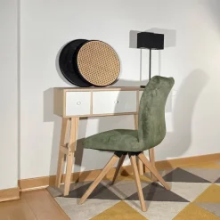 Adèle Chaise confortable en tissu pieds bois* Chaise De Salle à Manger|Chaise Salon
