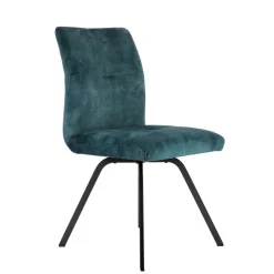 Adèle Chaise confortable moderne en tissu avec pieds en métal* Chaise De Salle à Manger