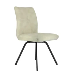 Adèle Chaise confortable moderne en tissu avec pieds en métal* Chaise De Salle à Manger