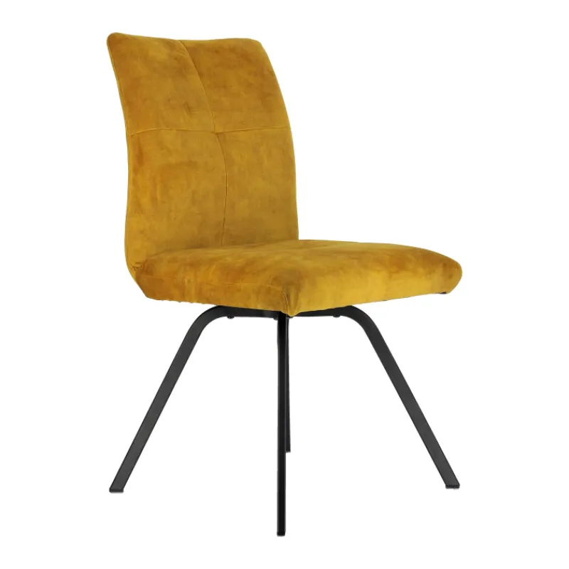 Adèle Chaise confortable moderne en tissu avec pieds en métal* Chaise De Salle à Manger