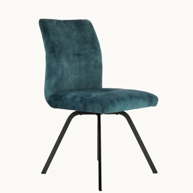 Adèle Chaise confortable moderne en tissu avec pieds en métal* Chaise De Salle à Manger