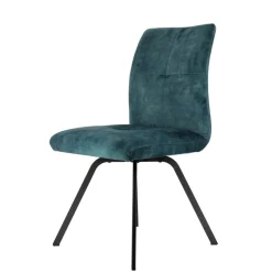 Adèle Chaise confortable moderne en tissu avec pieds en métal* Chaise De Salle à Manger