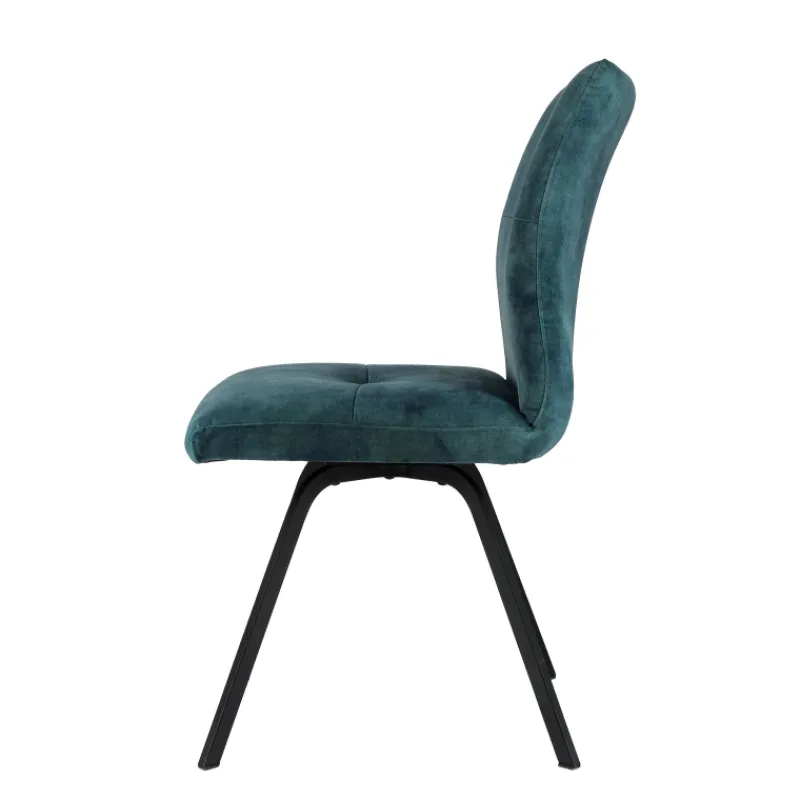 Adèle Chaise confortable moderne en tissu avec pieds en métal* Chaise De Salle à Manger
