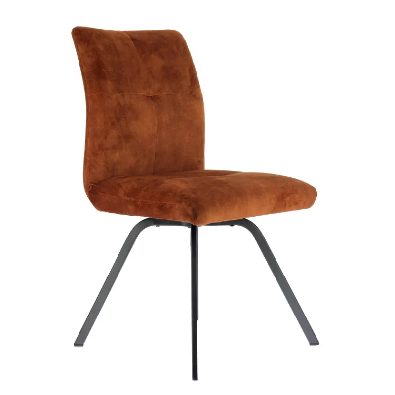 Adèle Chaise confortable moderne en tissu avec pieds en métal* Chaise De Salle à Manger