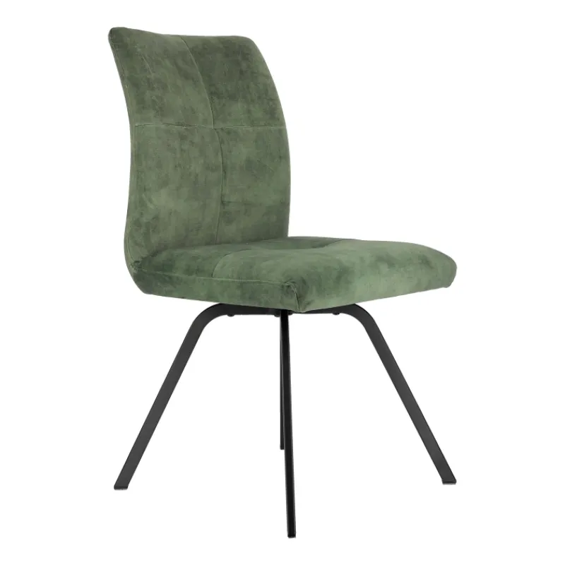 Adèle Chaise en tissu pivotante confortable avec pieds en métal* Chaise De Salle à Manger|Chaise De Bureau