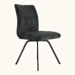 Adèle Chaise en tissu pivotante confortable avec pieds en métal* Chaise De Salle à Manger|Chaise De Bureau