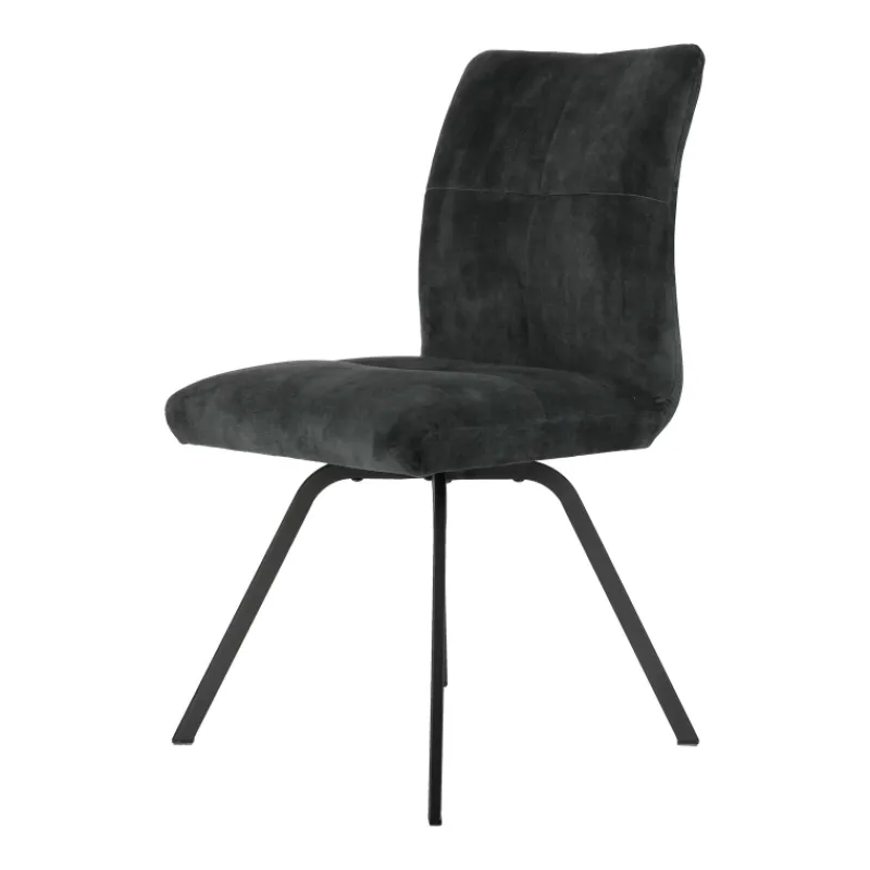 Adèle Chaise en tissu pivotante confortable avec pieds en métal* Chaise De Salle à Manger|Chaise De Bureau