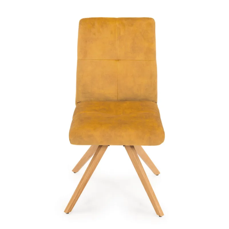 Adèle Chaise en tissu pivotante confortable avec pieds bois* Chaise De Salle à Manger|Chaise De Bureau
