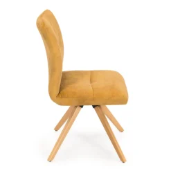 Adèle Chaise en tissu pivotante confortable avec pieds bois* Chaise De Salle à Manger|Chaise De Bureau