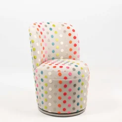 Paget Adèle Chauffeuse pivotante moderne avec tissu à motifs fabriquée en France* Chaise De Salle à Manger|Chaise De Bureau