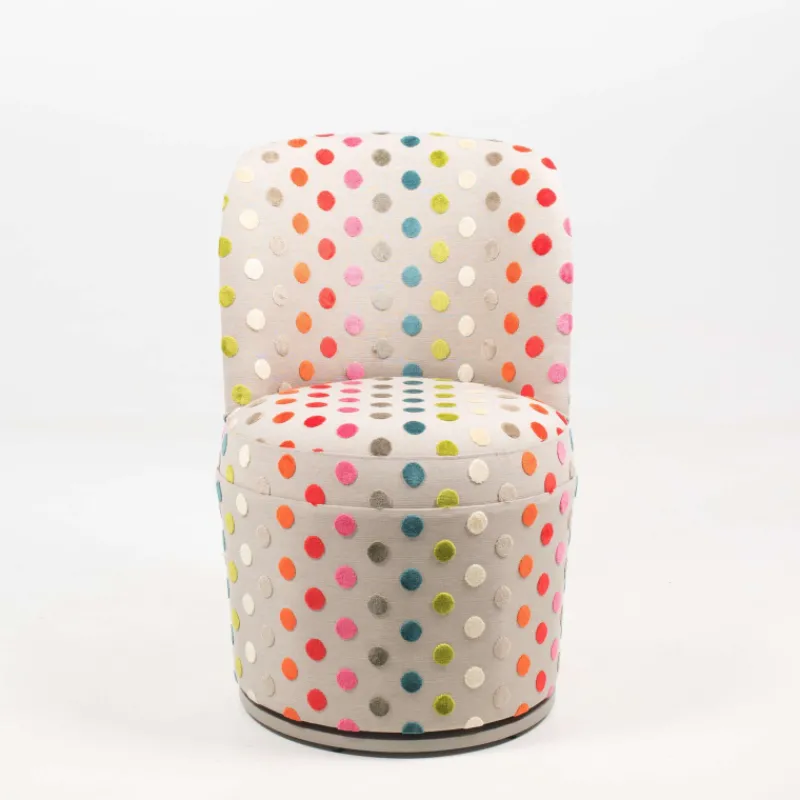 Paget Adèle Chauffeuse pivotante moderne avec tissu à motifs fabriquée en France* Chaise De Salle à Manger|Chaise De Bureau