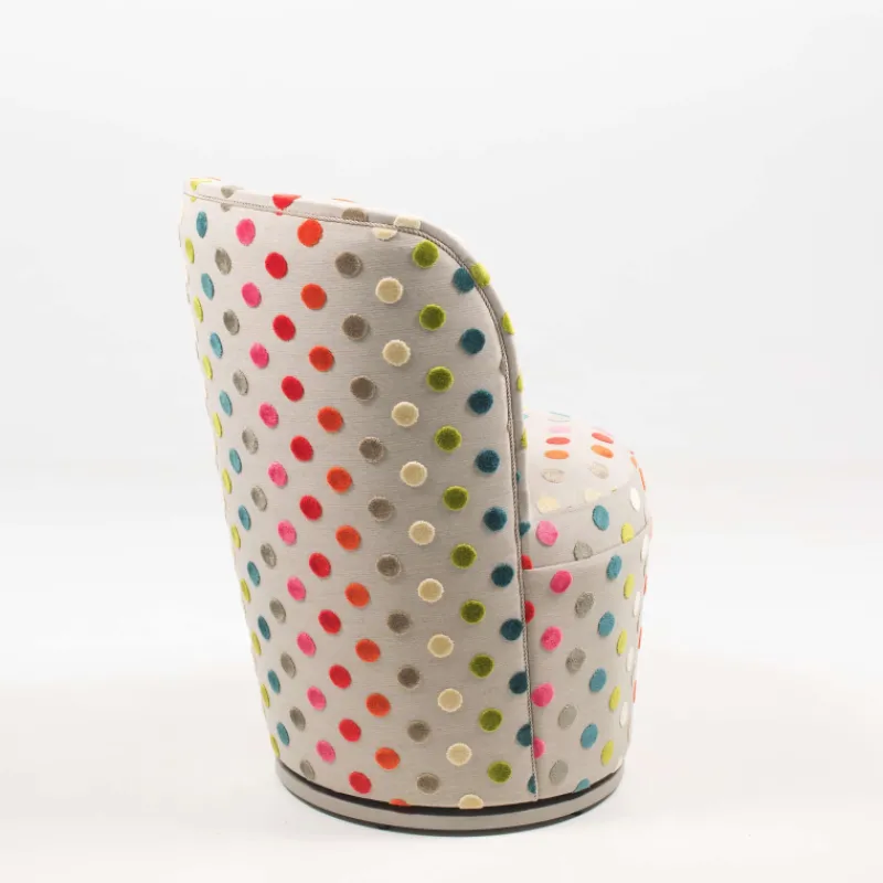 Paget Adèle Chauffeuse pivotante moderne avec tissu à motifs fabriquée en France* Chaise De Salle à Manger|Chaise De Bureau