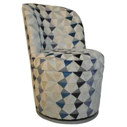 Paget Adèle Chauffeuse pivotante moderne avec tissu à motifs fabriquée en France* Chaise De Salle à Manger|Chaise De Bureau