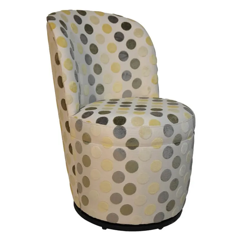 Paget Adèle Chauffeuse pivotante moderne avec tissu à motifs fabriquée en France* Chaise De Salle à Manger|Chaise De Bureau