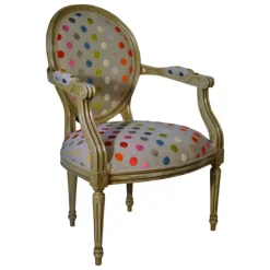 Paget Adrien Fauteuil Louis XVI médaillon revisité fabrication française* Fauteuil De Salon