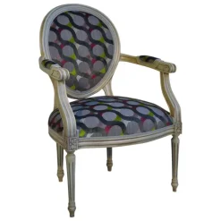 Paget Adrien Fauteuil Louis XVI médaillon revisité fabrication française* Fauteuil De Salon