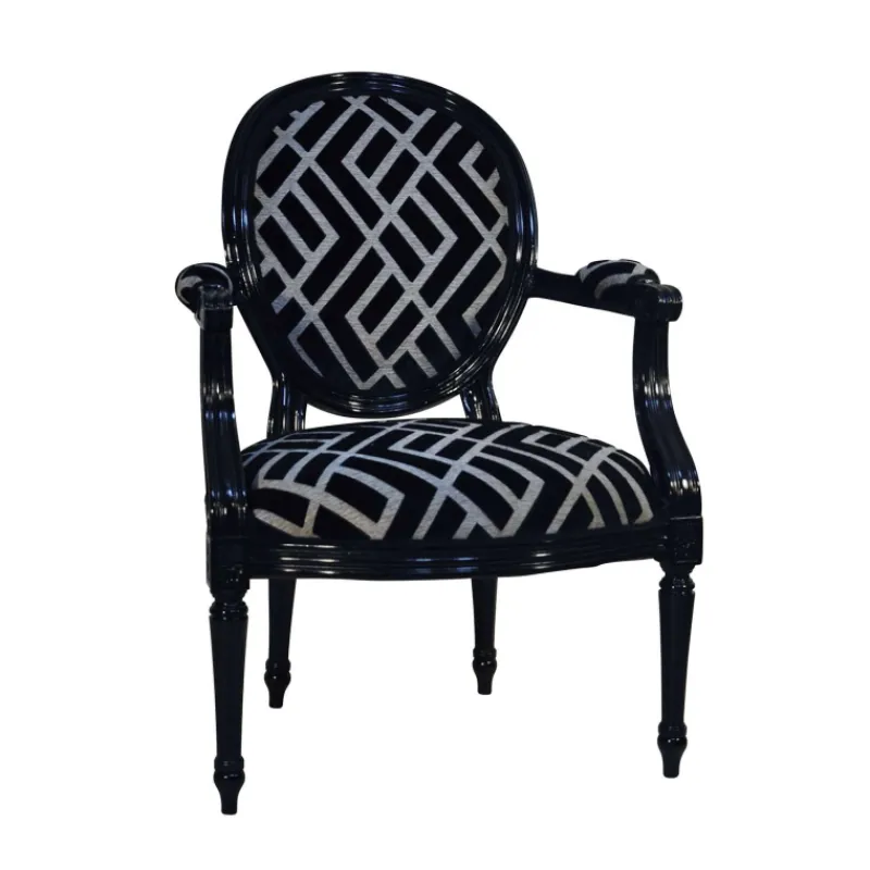 Paget Adrien Fauteuil Louis XVI médaillon revisité fabrication française* Fauteuil De Salon