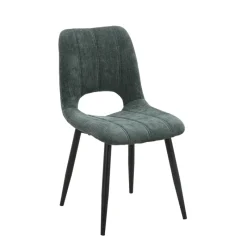 AgatheChaise cosy en tissu avec pieds en métal noir* Chaise De Salle à Manger