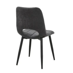 AgatheChaise cosy en tissu avec pieds en métal noir* Chaise De Salle à Manger