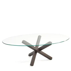 Sovet Italia Aikido Sovet® Table de salle à manger ovale design en verre* Table De Salle à Manger