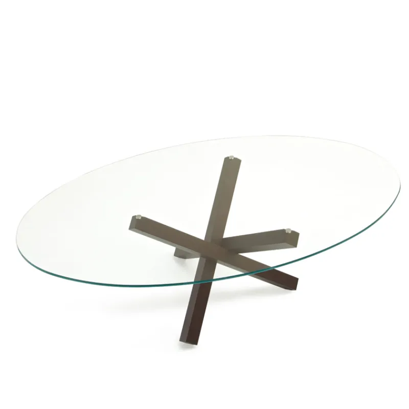 Sovet Italia Aikido Sovet® Table de salle à manger ovale design en verre* Table De Salle à Manger