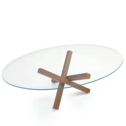 Sovet Italia Aikido Sovet® Table de salle à manger ovale design en verre* Table De Salle à Manger