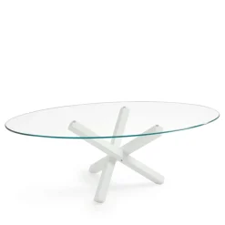 Sovet Italia Aikido Sovet® Table de salle à manger ovale design en verre* Table De Salle à Manger
