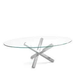 Sovet Italia Aikido Sovet® Table de salle à manger ovale design en verre* Table De Salle à Manger