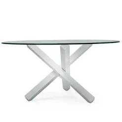Sovet Italia Aikido Sovet® Table en verre design ronde* Table De Salle à Manger