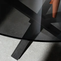 Sovet Italia Aikido Sovet® Table en verre design ronde* Table De Salle à Manger