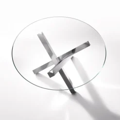 Sovet Italia Aikido Sovet® Table en verre design ronde* Table De Salle à Manger