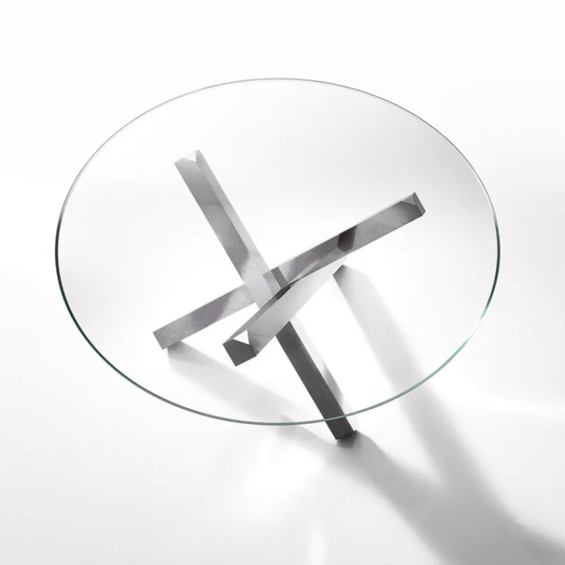 Sovet Italia Aikido Sovet® Table en verre design ronde* Table De Salle à Manger