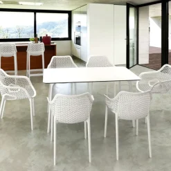 Air XL Fauteuil moderne empilable ajouré en polypropylène* Chaise De Cuisine|Chaise De Salle à Manger