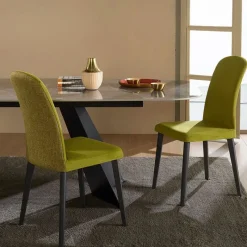 Europea Alba Chaise en tissu bicolore pieds en bois* Chaise Salon|Chaise De Salle à Manger