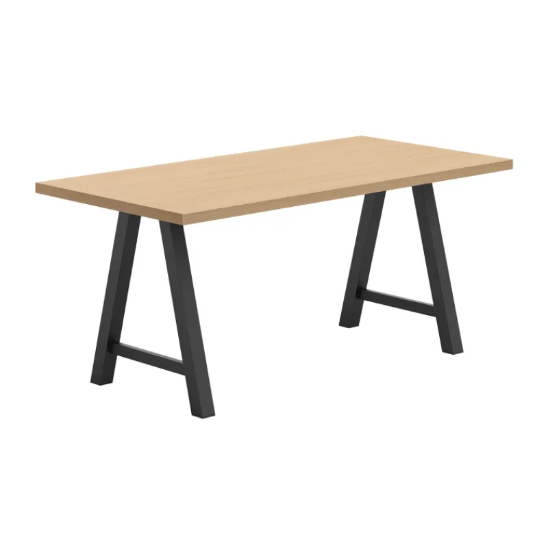 Perfecta Alegro Table snack rectangulaire en stratifié avec pieds en forme de tréteau* Table De Cuisine|Table De Salle à Manger
