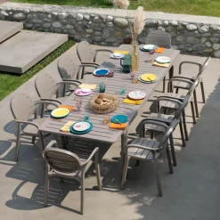 Alloro Table de jardin extensible en polypropylène et aluminium* Table De Jardin