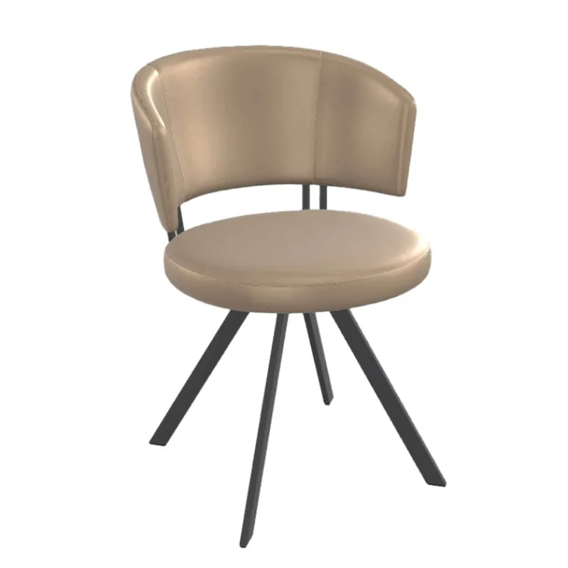 Perfecta Allure Chaise design confortable pivotante en simili avec pieds en métal* Chaise De Cuisine|Chaise De Salle à Manger