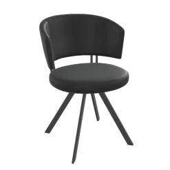 Perfecta Allure Chaise design confortable pivotante en simili avec pieds en métal* Chaise De Cuisine|Chaise De Salle à Manger