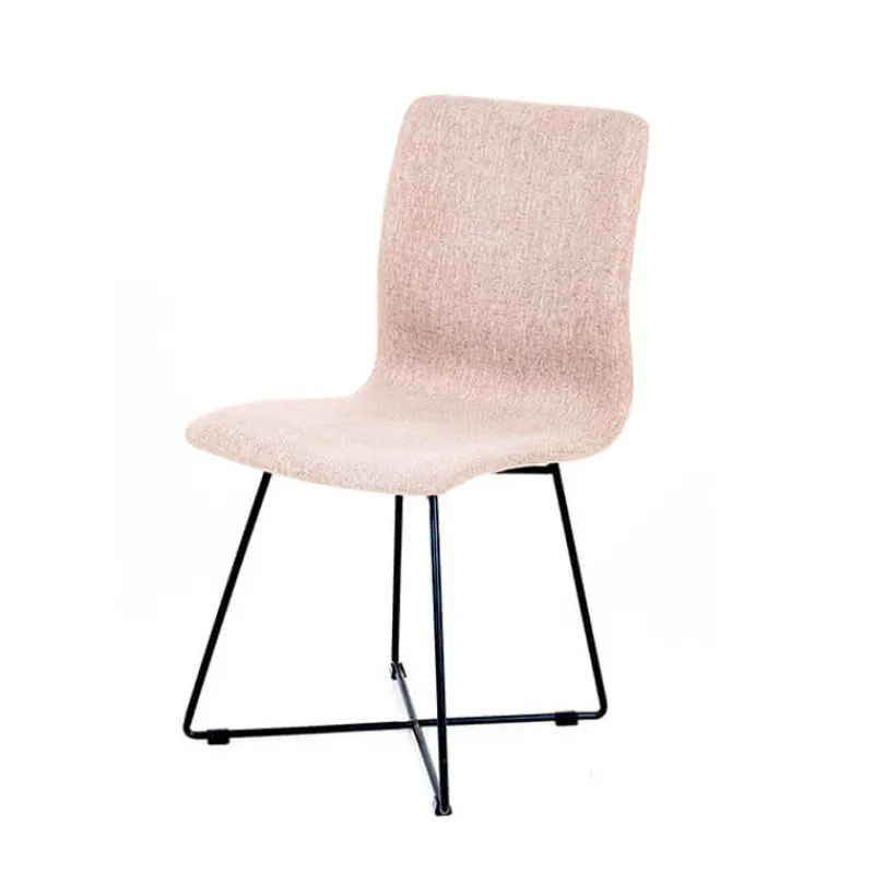Sessio Amelie Chaise en tissu et pieds en métal croisés* Chaise De Salle à Manger|Chaise Salon