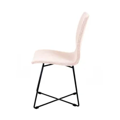 Sessio Amelie Chaise en tissu et pieds en métal croisés* Chaise De Salle à Manger|Chaise Salon