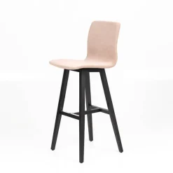 Sessio Amelie Tabouret bar en tissu et pieds en bois massif* Tabouret De Bar (assise +/- 80 Cm)