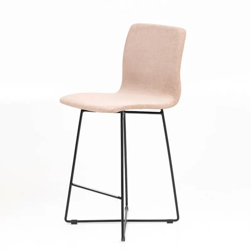Sessio Amelie Tabouret snack en tissu et pieds métal croisé* Tabouret Snack (assise +/- 65 Cm)|Tabouret De Bar (assise +/- 80 Cm)