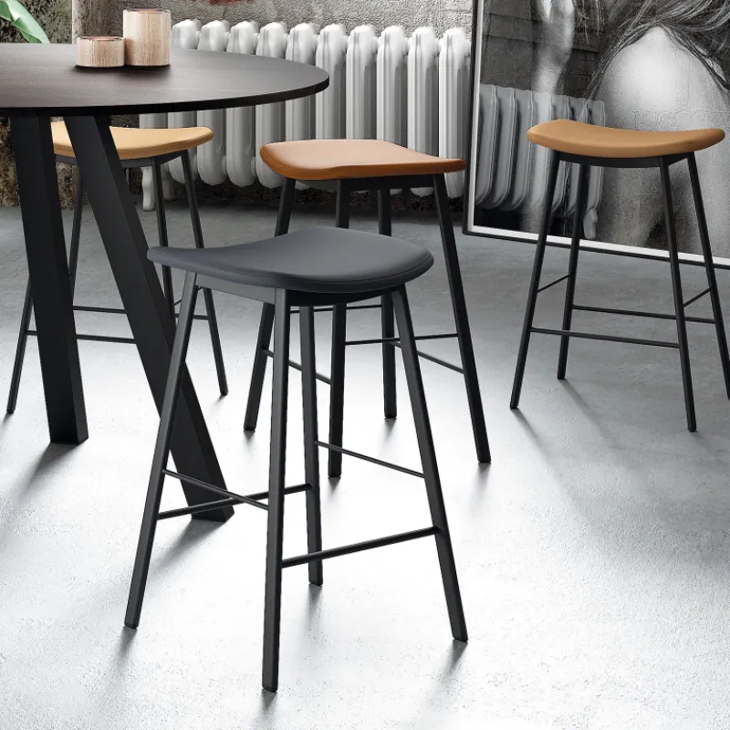 Perfecta Ami Tabouret snack en tissu sans dossier fabriqué en Belgique* Tabouret Snack (assise +/- 65 Cm)|Tabouret De Bar (assise +/- 80 Cm)