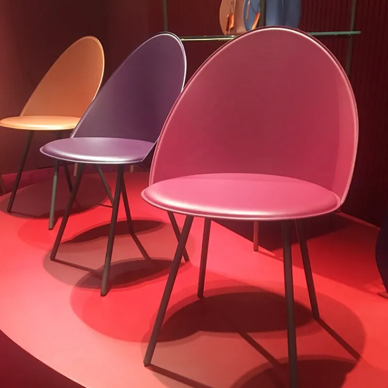 Airnova Amika Chaise italienne vintage en croûte de cuir* Chaise De Salle à Manger|Chaise Salon