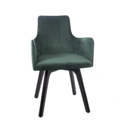 Sessio Anders Fauteuil cocooning en tissu et pieds bois* Chaise De Salle à Manger|Chaise Salon